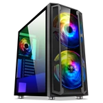 Kép 2/10 - Spirit of Gamer Számítógépház - GHOST 5 RGB (fekete, ablakos, 2x20cm, 4x12cm ventilátor, ATX, mATX, 2xUSB3.0, 1xUSB2.0)