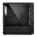 Kép 4/9 - Sharkoon Számítógépház - TG6M RGB (fekete; ATX,mATX; alsó táp; 7x120mm v.; 2xUSB3.0, 2xUSB2.0, I/O)