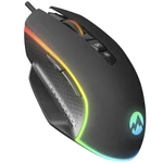Kép 1/8 - Everest Gamer Egér - RAGE-X2  (6400 DPI, 7gomb, 1,5m harisnyázott kábel, optikai, fekete, RGB LED)