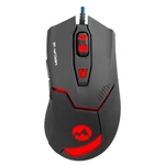 Kép 1/7 - Everest Gamer Egér - Mercury X8  (3200 DPI, 6gomb, 1,8m harisnyázott kábel, optikai, fekete, RGB LED)