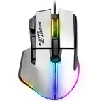Kép 1/11 - Spirit of Gamer Egér - PRO-M5 Arctic (Optikai, 12800DPI, 1000Hz, 8 gomb, harisnyázott kábel, fehér)