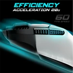 Kép 7/11 - Spirit of Gamer Egér - PRO-M5 Arctic (Optikai, 12800DPI, 1000Hz, 8 gomb, harisnyázott kábel, fehér)