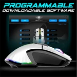 Kép 8/11 - Spirit of Gamer Egér - PRO-M5 Arctic (Optikai, 12800DPI, 1000Hz, 8 gomb, harisnyázott kábel, fehér)