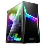 Kép 1/7 - Spirit of Gamer Számítógépház - CLONE 4 Black (fekete, ablakos, 8x12cm ventilátor, alsó táp,  ATX, 1xUSB3.0, 2xUSB2.0)