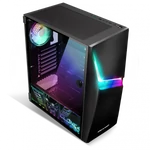 Kép 3/7 - Spirit of Gamer Számítógépház - CLONE 4 Black (fekete, ablakos, 8x12cm ventilátor, alsó táp,  ATX, 1xUSB3.0, 2xUSB2.0)