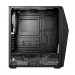 Kép 4/7 - Spirit of Gamer Számítógépház - CLONE 4 Black (fekete, ablakos, 8x12cm ventilátor, alsó táp,  ATX, 1xUSB3.0, 2xUSB2.0)