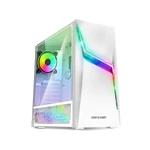 Kép 1/13 - Spirit of Gamer Számítógépház - CLONE 4 White (fekete, ablakos, 8x12cm ventilátor, alsó táp,  ATX, 1xUSB3.0, 2xUSB2.0)
