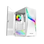 Kép 11/13 - Spirit of Gamer Számítógépház - CLONE 4 White (fekete, ablakos, 8x12cm ventilátor, alsó táp,  ATX, 1xUSB3.0, 2xUSB2.0)