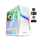 Kép 6/13 - Spirit of Gamer Számítógépház - CLONE 4 White (fekete, ablakos, 8x12cm ventilátor, alsó táp,  ATX, 1xUSB3.0, 2xUSB2.0)