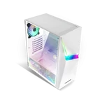 Kép 8/13 - Spirit of Gamer Számítógépház - CLONE 4 White (fekete, ablakos, 8x12cm ventilátor, alsó táp,  ATX, 1xUSB3.0, 2xUSB2.0)