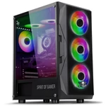 Kép 1/11 - Spirit of Gamer Számítógépház - Rogue VII RGB (fekete, ablakos, 6x12cm ventilátor, alsó táp,  ATX, 1xUSB3.0, 2xUSB2.0)