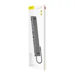 Kép 6/9 - Baseus Enjoyment 11 az 1-ben adapter, HUB USB-C - 2x HDMI, 3x USB 3.0, VGA, RJ45, USB-C PD, SD / microSD, 3,5 mm-es csatlakozó