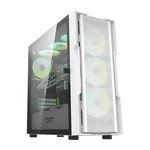 Kép 1/7 - Darkflash DK431 számítógépház + 4 ventilátor (fehér)