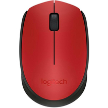 Logitech M171 vezeték nélküli egér piros-fekete (910-004641) USB