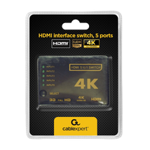 Cablexpert HDMI Interface 5 portos + távirányító