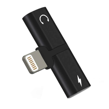 iPhone adapter 2 az 1-ben elosztó iPad fejhallgató, fekete színben
