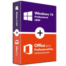 Windows 10 Pro (OEM) + Microsoft Office 2019 Professional Plus (Költöztethető)
