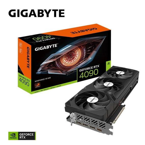 Gigabyte GeForce RTX 4090 24GB WINDFORCE V2 24G videokártya (GV-N4090WF3V2-24GD)
