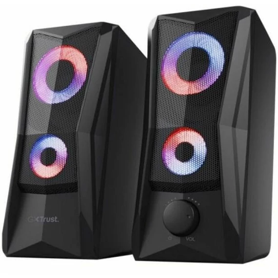 Trust Hangszóró 2.0 - GXT606 Javv (6W RMS; hangerőszabályzó; 3,5mm jack; USB tápcsatlakozó; fekete; világítás)