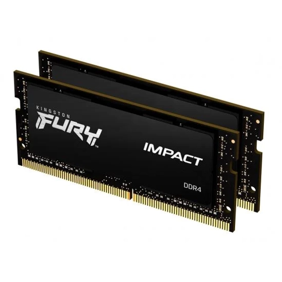 32GB 3200MHz DDR4 RAM Kingston Fury Impact notebook memória CL20 (2x16GB) (KF432S20IBK2/32)