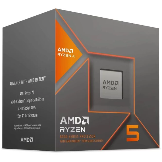 AMD Processzor - Ryzen 5 8600G (4300Mhz 16MBL3 Cache 4nm 65W AM5) BOX