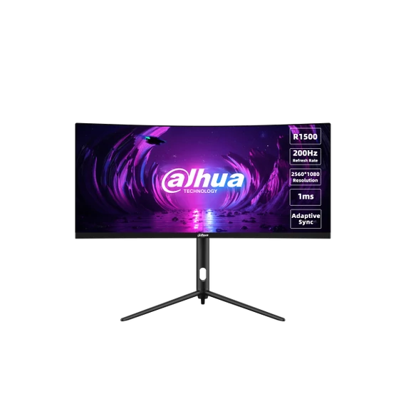 Dahua Monitor 30" Gaming - LM30-E330CA (VA; 21:9; 2560x1080; 1ms; 200Hz; 250cd; HDMIx2; DPx2; Mag.áll.; Ívelt)