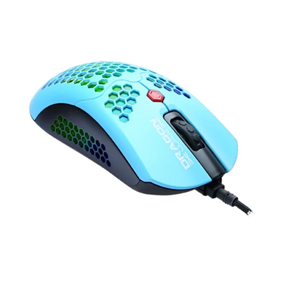 Dragon War Egér - Phoenix Honeycomb (Vezetékes, Optikai, USB, 12000 DPI, 7 gomb, kék)