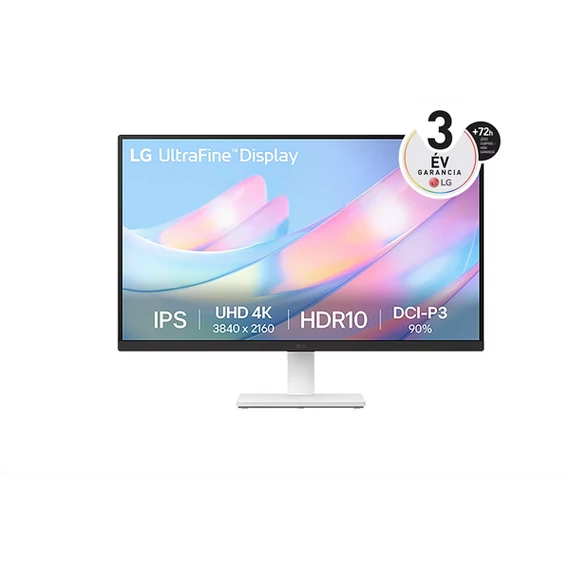 LG Monitor 27" - 27US500-W (IPS; 16:9; 3840x2160; 5ms; 300cd; 60Hz; DP, HDMIx2, HDR)