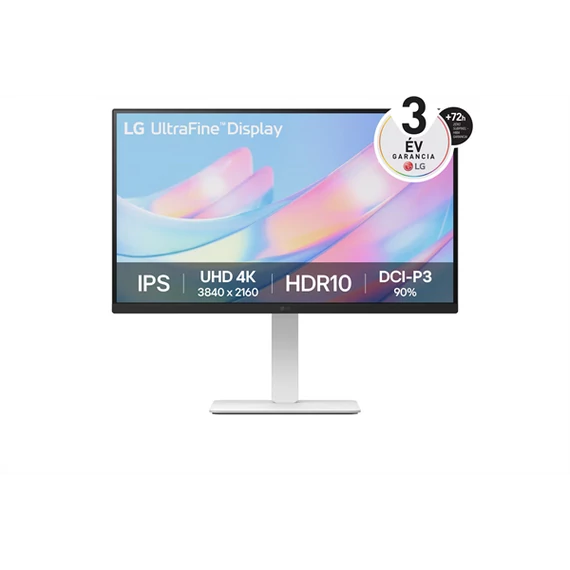 LG Monitor 27" - 27US550-W (IPS; 16:9; 3840x2160; 5ms; 300cd; 60Hz; DP, HDMIx2, HDR; Pivot)