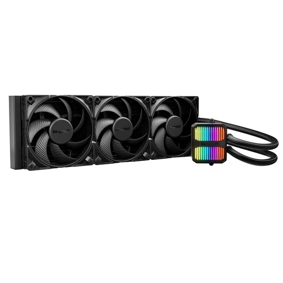 Be Quiet! CPU Water Cooler - SILENT LOOP 3 420mm Black (3x140mm, csatlakozó: 3pin, cső hossza: 400mm, fekete)