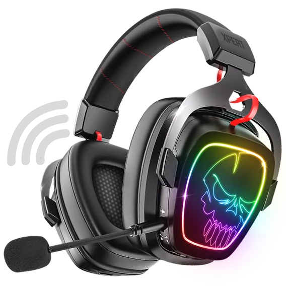 Spirit of Gamer Wireless Fejhallgató - MIC-XH1500 (MultiPlatform, 7.1, mikrofon, hangerőszabályzó, nagy-párnás, fekete)