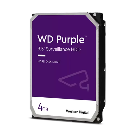 Western Digital Belső HDD 3.5" 4TB - WD43PURZ (5400rpm, 256MB puffer, SATA3 - Purple (biztonságtechnikai rögzítőkbe is))