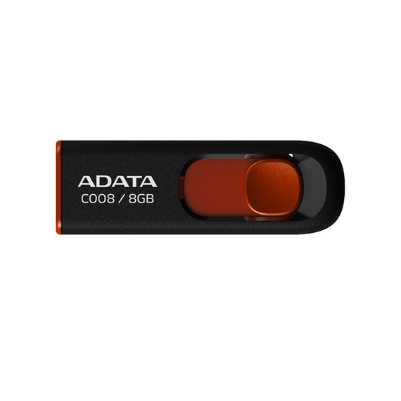 ADATA Pendrive - 8GB C008 (USB2.0, Fekete-Piros)