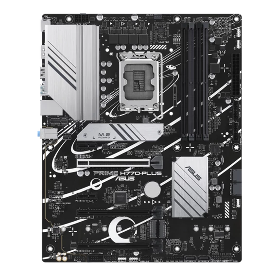 Asus Alaplap - Intel PRIME H770-PLUS s1700 (H770, 4xDDR5 7200+MHz, 4xSATA3, 3xM.2, HDMI+DP)