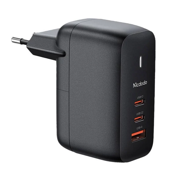 GaN 65W-os hálózati töltő Mcdodo CH-0291 2x USB-C, USB-A (fekete)