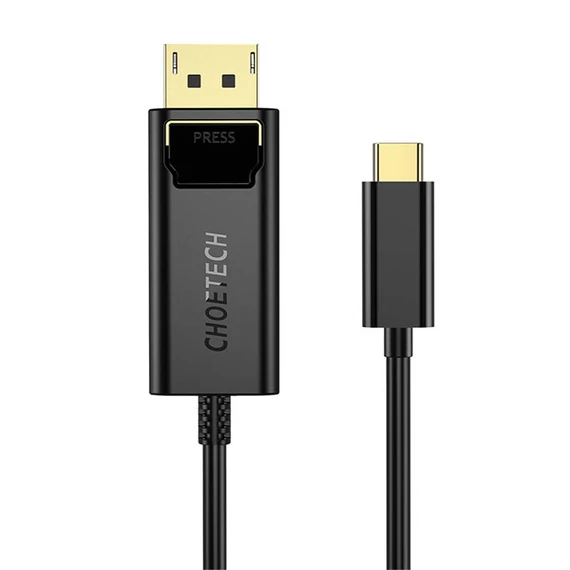 Choetech XCP-1801BK USB-C-Display Port kábel, 1,8m (fekete)