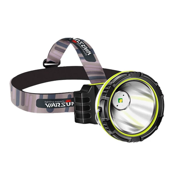 Fejlámpa Warsun ET60, 300lm, 1x18650, M-USB