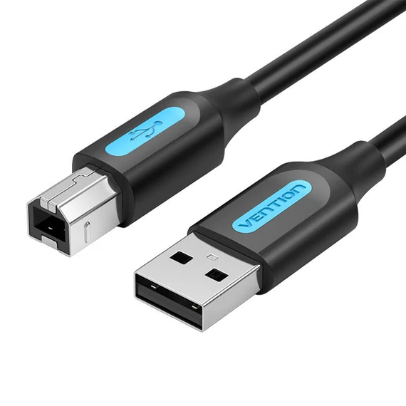 USB 2.0 A-B kábel Vention COQBJ 2A 5m fekete PVC