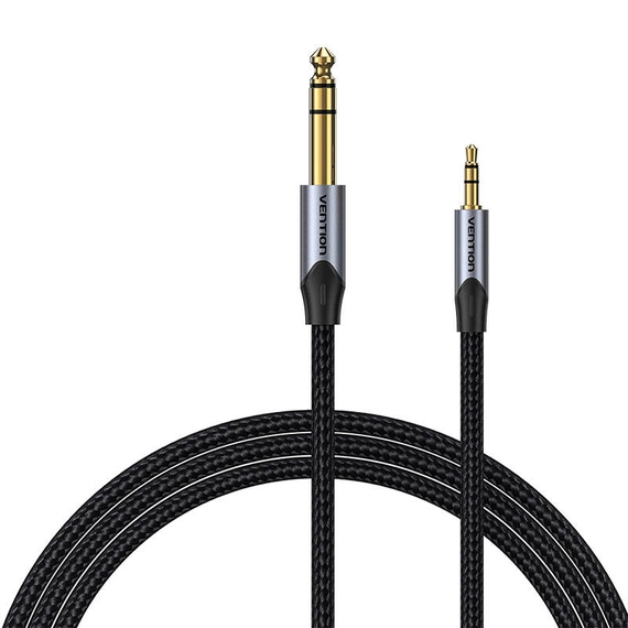 Cable Audio 3.5mm TRS to 6.35mm Vention BAUHF 1m Gray