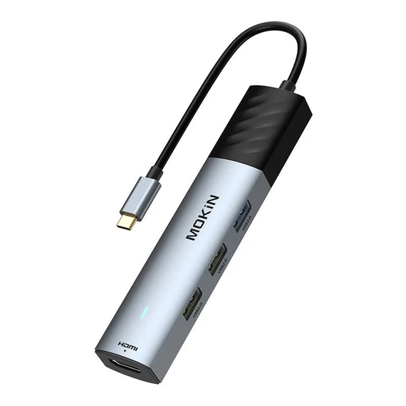 MOKiN USB-C PD 3.0 5in1 HUB 100W (ezüst)
