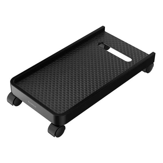 Kerekes asztali számítógép-állvány (fekete), 15 kg-ig