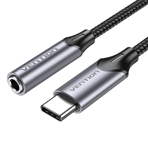 Vention BGMHA USB-C férfi 3,5 mm-es jack 0,1M adapter (szürke)