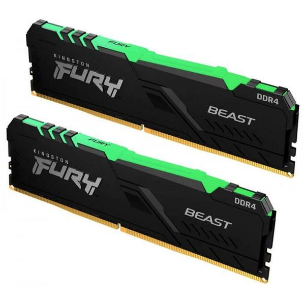 32GB 3200MHz DDR4 RAM Kingston Fury Beast RGB CL16 (2x16GB) (KF432C16BBAK2/32)