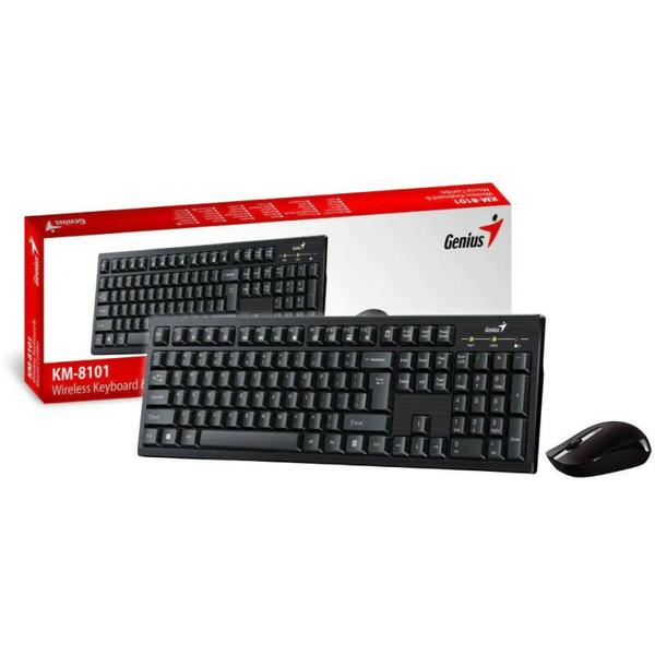 Genius KM-8101 vezeték nélküli billentyűzet + egér fekete (31340014404)