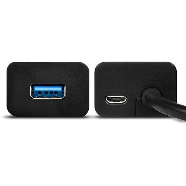 Axagon HUE-S2BL négyportos USB 3.0 HUB gyorstöltéssel, 1,2m kábel