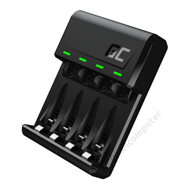 Green Cell GC VitalCharger Ni-MH AA és AAA akkumulátortöltő Micro USB és USB-C porttal