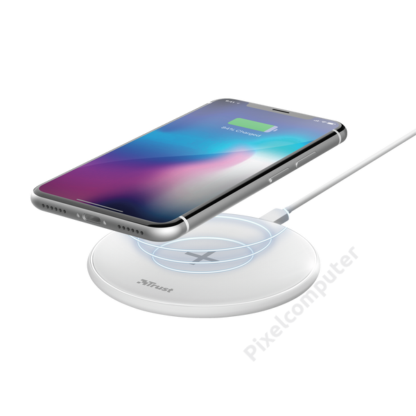 TRUST TELEFON TÖLTŐ VEZETÉK NÉLKÜLI - QYLO FAST (10W, FEHÉR, QI SZABVÁNY, QUICKCHARGE)