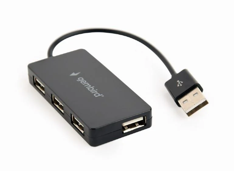 Gembird USB 2.0 HUB 4 portos fekete (UHB-U2P4-04)