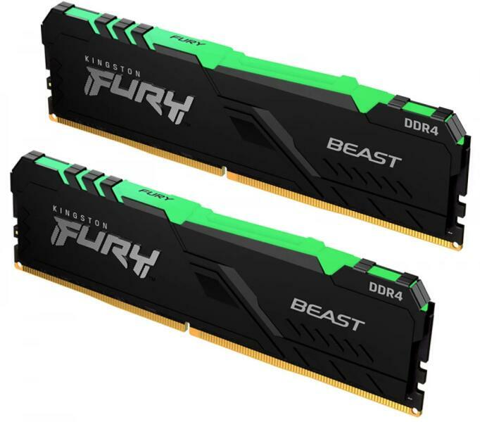 32GB 3200MHz DDR4 RAM Kingston Fury Beast RGB CL16 (2x16GB) (KF432C16BBAK2/32)