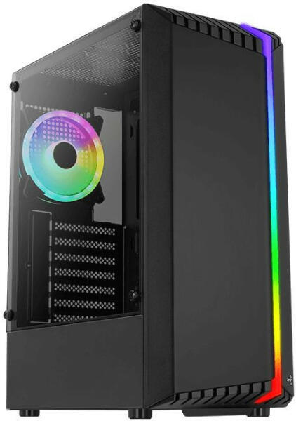 Aerocool Bionic (Bionic-G-BK-V2) táp nélküli ablakos ház fekete (ACCM-PV34113.11)